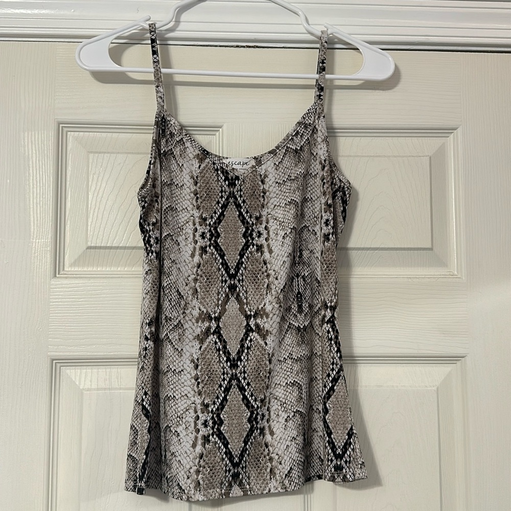 Snake skin printed tank top